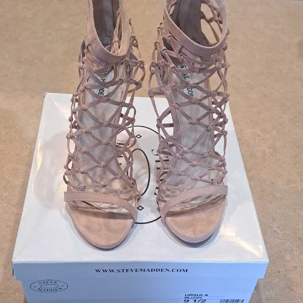 Steve Madden Nude Strappy Heels